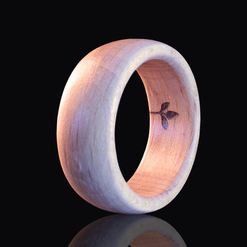 Ring "Brillant" - Recycelter Holzring aus alter Schublade