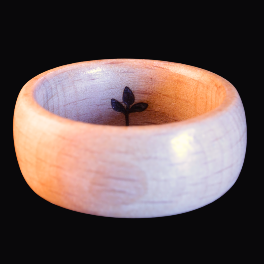 Ring "Brillant" - Recycelter Holzring aus alter Schublade