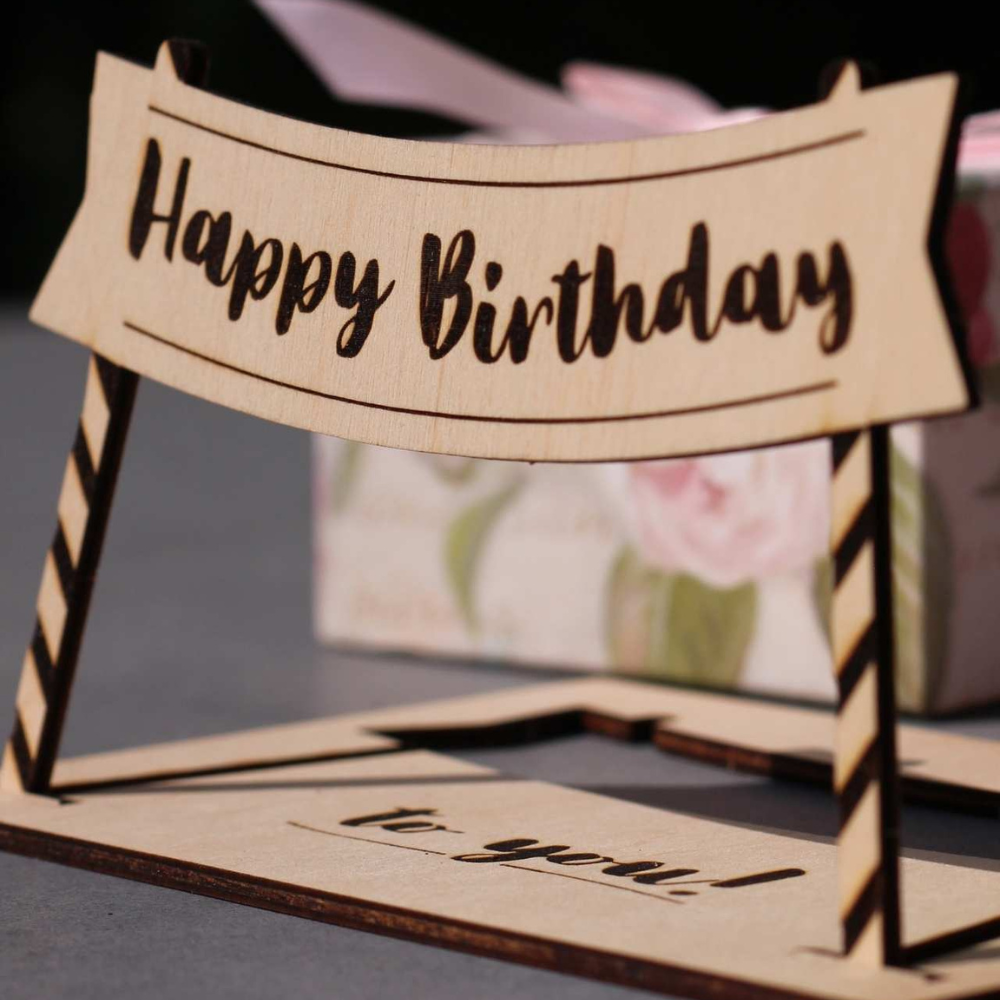 Grußkarte 5er Pack - HAPPY BIRTHDAY Aufsteller Girlande