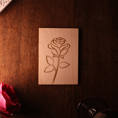 Grußkarte LIEBE Rose