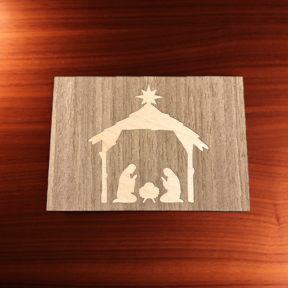 Grußkarte WEIHNACHTEN Krippe