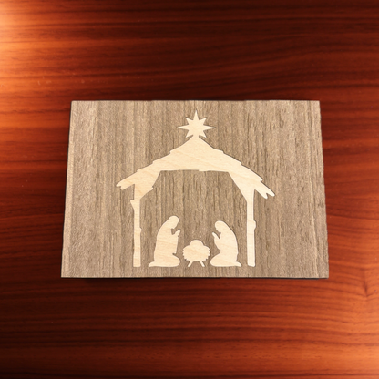 Grußkarte WEIHNACHTEN Krippe