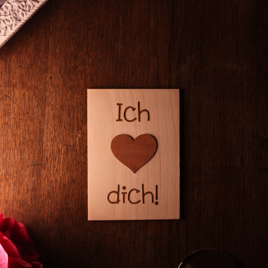 Grußkarte LIEBE "Ich ❤️ Dich"