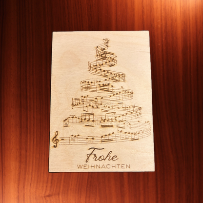 Grußkarte WEIHNACHTEN Noten