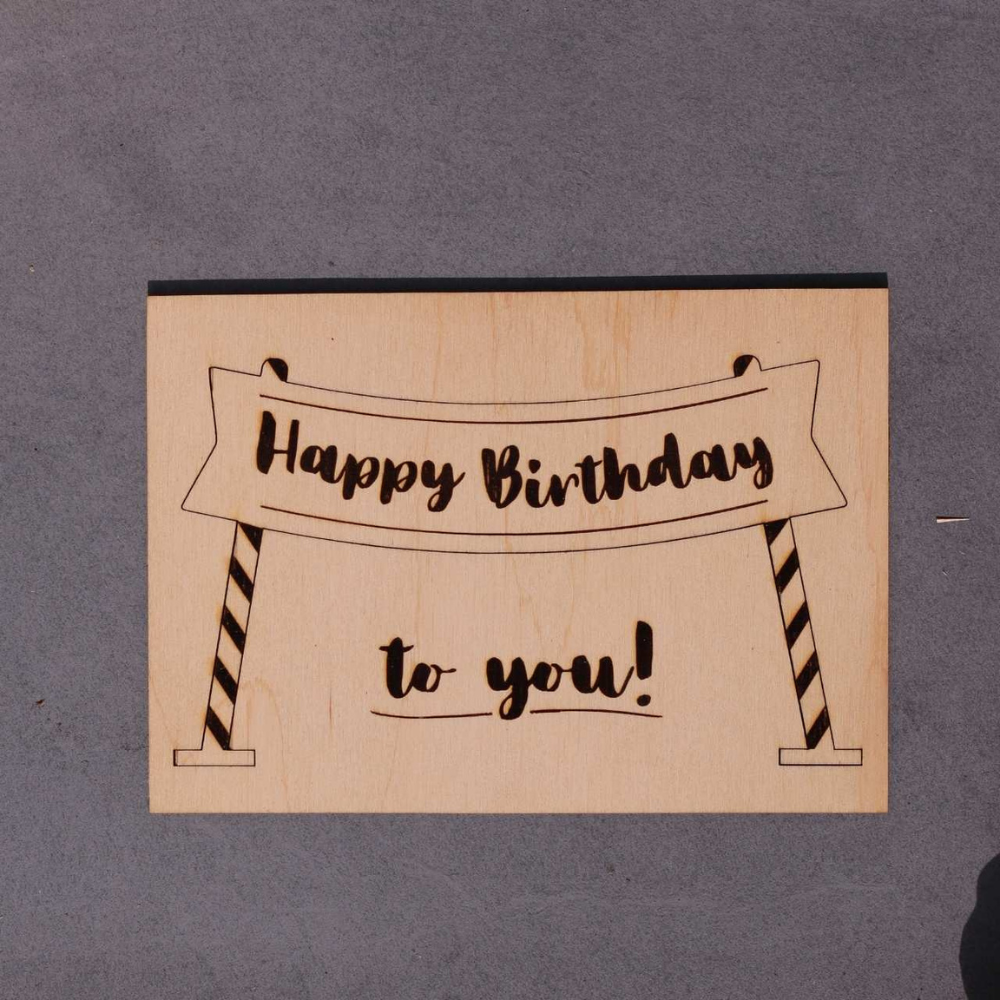 Grußkarte HAPPY BIRTHDAY Aufsteller Girlande