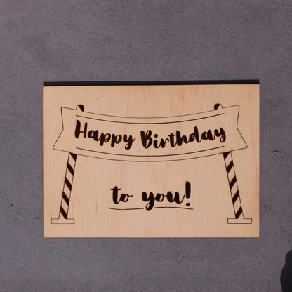 Grußkarte HAPPY BIRTHDAY Aufsteller Girlande