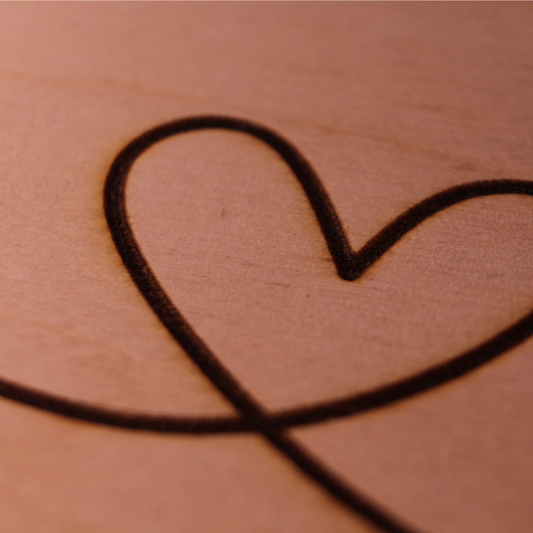 Grußkarte LIEBE Herz Lineart