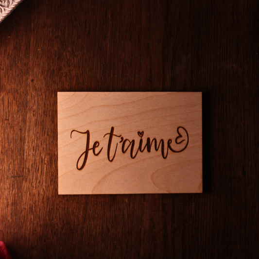 Grußkarte LIEBE "Je t'aime"