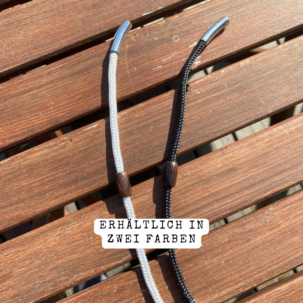 Armband aus recyceltem Kirchenparkett - Weißes Band