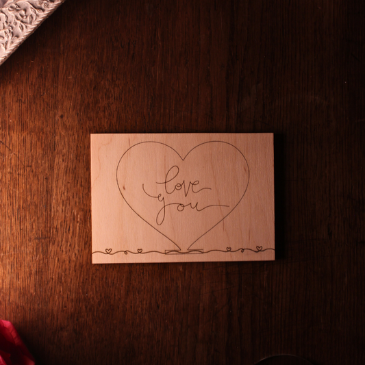 Grußkarte LIEBE Aufsteller "love you" - Grußkarte zum aufstellen