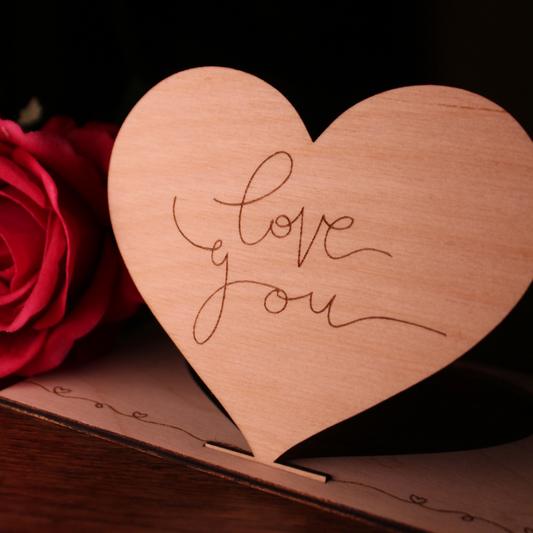 Grußkarte LIEBE Aufsteller "love you" - Grußkarte zum aufstellen