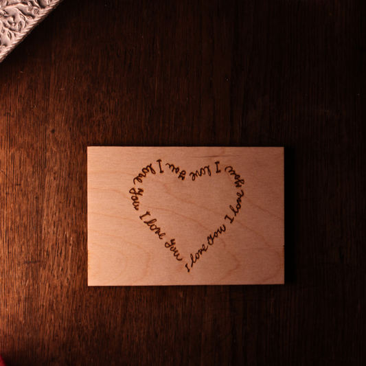 Grußkarte LIEBE "I love you" Herzform