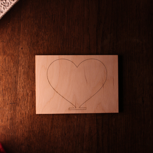 Grußkarte LIEBE Aufsteller Unbedruckt zum Selbst beschriften - Karte zum aufstellen