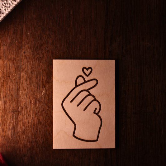 Grußkarte LIEBE Hand