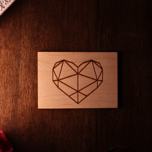 Grußkarte LIEBE Herz Lineart