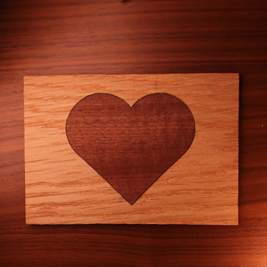 Grußkarte HERZ Braun