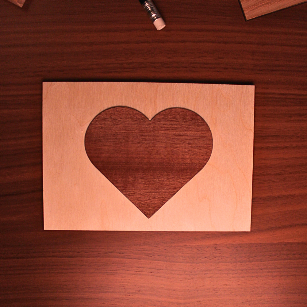 Grußkarte HERZ Dunkel