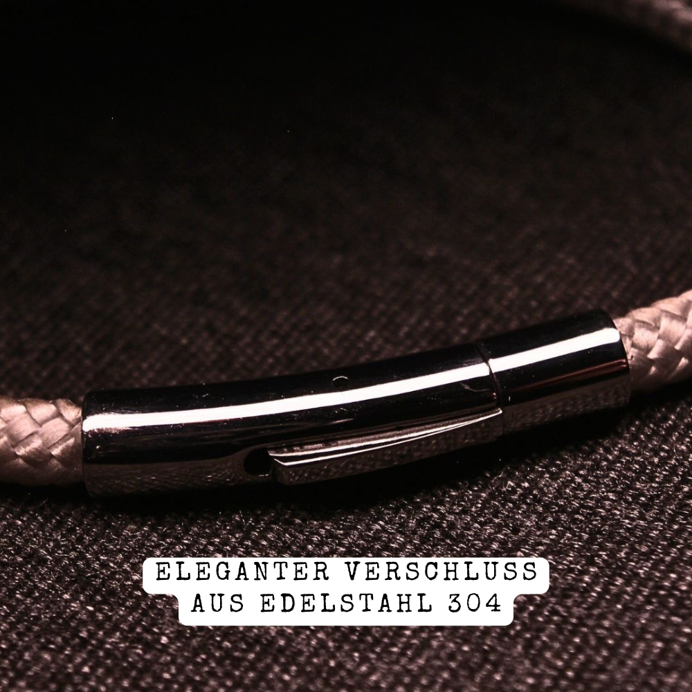 Armband aus recyceltem Kirchenparkett - Weißes Band